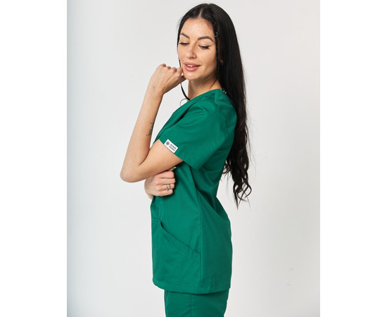 Зображення 2 Медична сорочка жіноча Топаз зелена р. 46, "БІЛИЙ ХАЛАТ" 164-350-705, Розмір: 46, Цвет: зелений