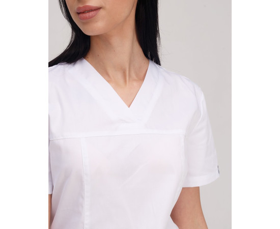 Изображение 2 Медицинская рубашка женская Топаз белая р. 40, "БЕЛЫЙ ХАЛАТ" 164-324-705, Размер: 40, Цвет: белый