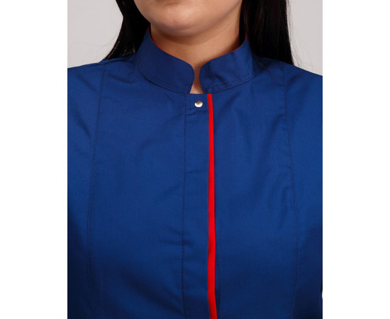 Изображение 2 Медицинская рубашка женская Сакура сапфир-красный +SIZE р. 56, "БЕЛЫЙ ХАЛАТ" 311-360-679, Размер: 56, Цвет: сапфир