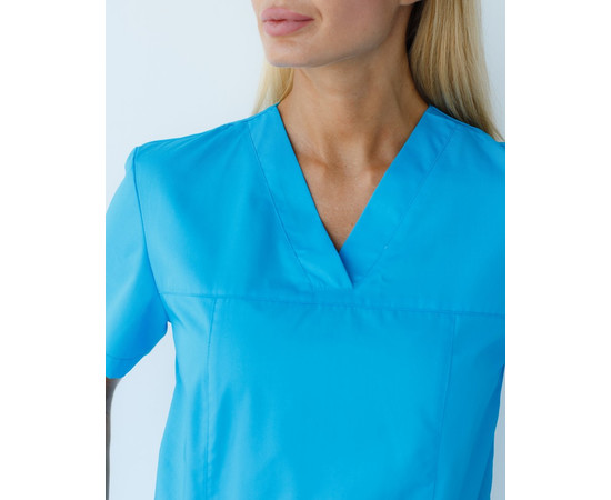 Зображення 3 Медична сорочка жіноча Топаз кобальт р. 48, "БІЛИЙ ХАЛАТ" 164-439-705, Розмір: 48, Цвет: кобальт
