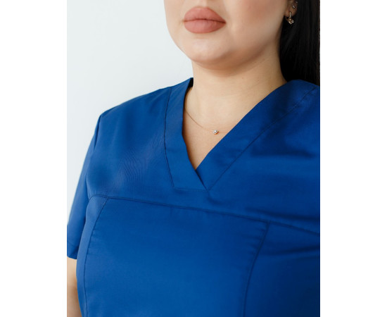 Зображення 3 Жіноча сорочка жіноча Топаз синя +SIZE р. 58, "БІЛИЙ ХАЛАТ" 386-322-705, Розмір: 58, Цвет: синий