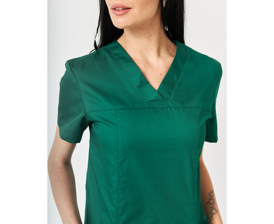 Изображение 3 Медицинская рубашка женская Топаз зеленая р. 44, "БЕЛЫЙ ХАЛАТ" 164-350-705, Размер: 44, Цвет: зеленый