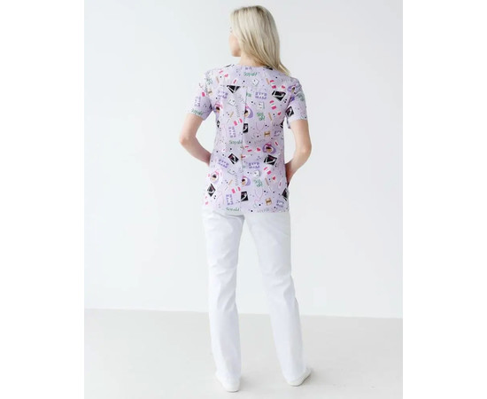 Зображення 2 Медична сорочка жіноча Топаз принт Laboratory р. 44, "БІЛИЙ ХАЛАТ" 126-324-775, Розмір: 44, Цвет: laboratory