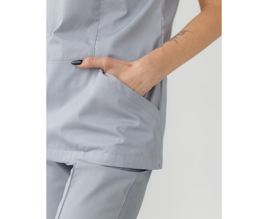 Изображение 4 Медицинская рубашка женская Топаз серая р. 44, "БЕЛЫЙ ХАЛАТ" 164-328-705, Размер: 44, Цвет: серый