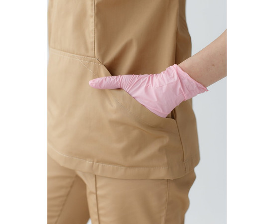 Зображення 4 Медична сорочка жіноча Топаз пісочна р. 52, "БІЛИЙ ХАЛАТ" 164-323-705, Розмір: 52, Цвет: пісочний