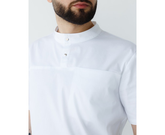 Зображення 4 Медична сорочка чоловіча Денвер біла р. 48, "БІЛИЙ ХАЛАТ" 427-324-679, Розмір: 48, Цвет: білий