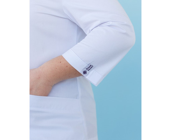 Зображення 4 Сорочка жіноча Сакура білий-фіолетовий +SIZE р. 58, "БІЛИЙ ХАЛАТ" 311-346-679, Розмір: 58, Цвет: білий-фіолетовий