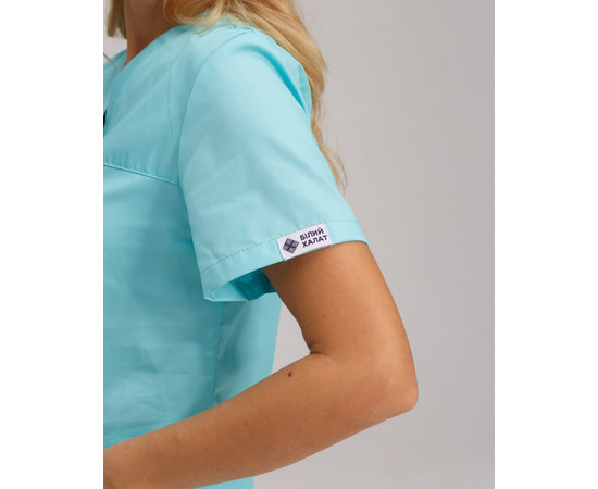 Зображення 4 Медична сорочка жіноча Топаз р. 48, "БІЛИЙ ХАЛАТ" 164-332-705, Розмір: 48, Цвет: м'ятний