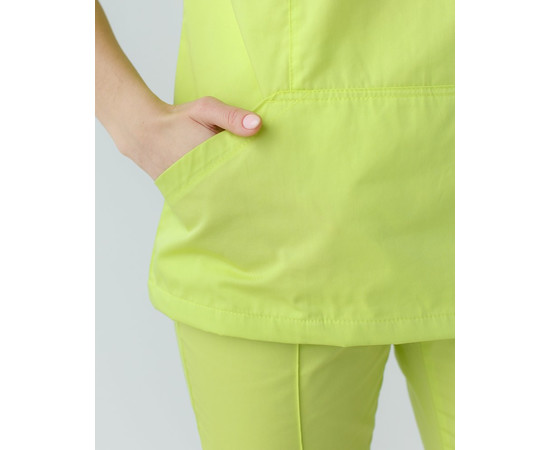 Изображение 5 Медицинская рубашка женская Топаз лайм р. 40, "БЕЛЫЙ ХАЛАТ" 164-330-705, Размер: 40, Цвет: лайм