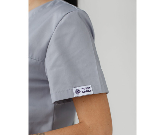 Зображення 5 Медична сорочка жіноча Топаз сіра р. 50, "БІЛИЙ ХАЛАТ" 164-328-705, Розмір: 50, Цвет: сірий