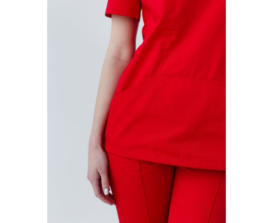 Зображення 6 Медична сорочка жіноча Топаз червона р. 42, "БІЛИЙ ХАЛАТ" 164-339-705, Розмір: 42, Цвет: червоний