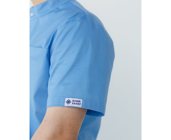 Зображення 6 Медична сорочка чоловіча Денвер блакитна р. 50, "БІЛИЙ ХАЛАТ" 427-333-679, Розмір: 50, Цвет: блакитний