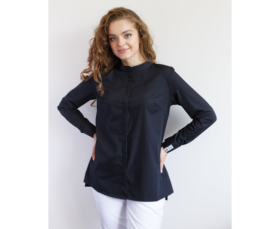 Зображення 6 Медична сорочка жіноча Стефанія чорна р. 50, "БІЛИЙ ХАЛАТ" 402-321-821, Розмір: 50, Цвет: чорний