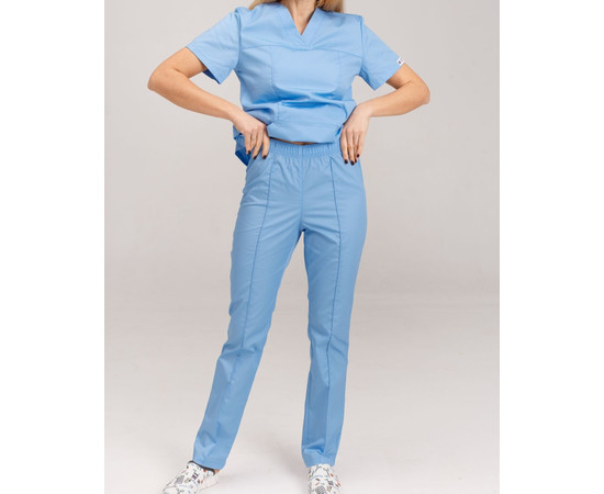 Зображення 7 Жіноча сорочка Топаз світло-блакитна р. 44, "БІЛИЙ ХАЛАТ" 433-436-705, Розмір: 44, Цвет: світло блакитний