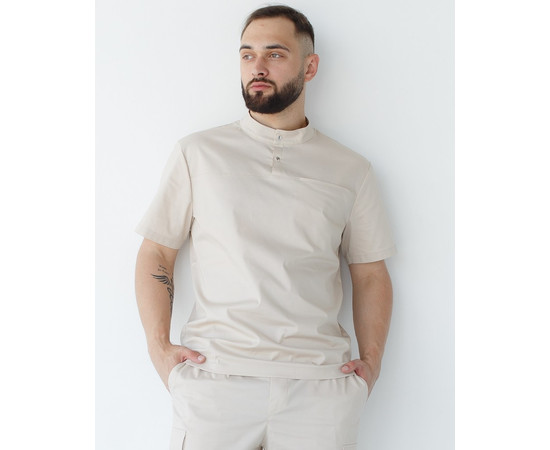 Изображение 7 Медицинская рубашка мужская Денвер кремовая р. 54, "БЕЛЫЙ ХАЛАТ" 427-460-679, Размер: 54, Цвет: кремовый