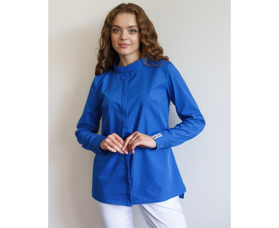 Зображення 8 Жіноча сорочка жіноча Стефанія темно-синя р. 40, "БІЛИЙ ХАЛАТ" 402-406-821, Розмір: 40, Цвет: темно синій