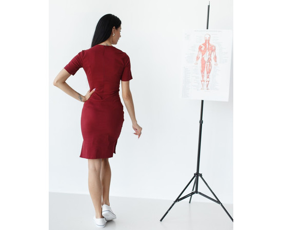 Зображення 2 Медична сукня жіноча Скарлетт марсала р. 40, "БІЛИЙ ХАЛАТ" 304-326-704, Розмір: 40, Цвет: марсала