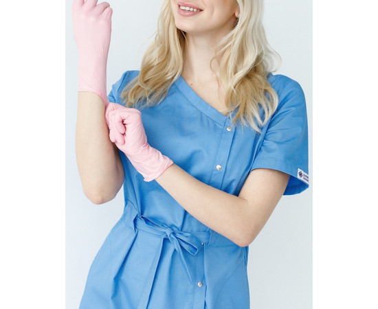 Изображение 3 Медицинская туника женская Наоми голубая р. 52, "БЕЛЫЙ ХАЛАТ" 151-333-679, Размер: 52, Цвет: голубой