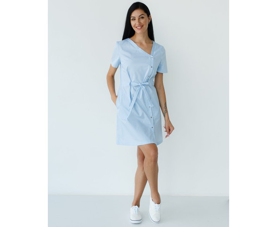 Зображення 3 Медична туніка жіноча Наомі блакитна р. 46, "БІЛИЙ ХАЛАТ" 151-462-679, Розмір: 46, Цвет: лазурный