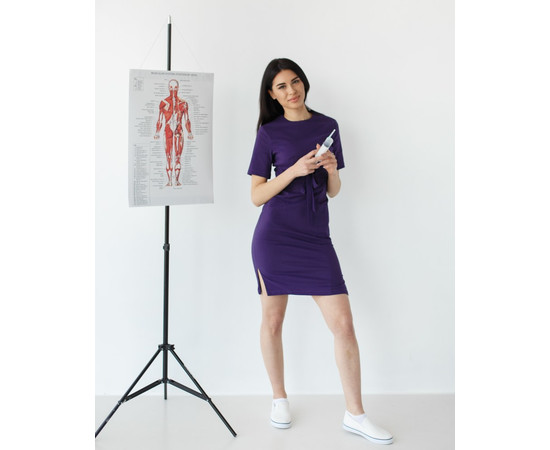 Изображение 4 Медицинское платье женское Скарлетт фиолетовое р. 42, "БЕЛЫЙ ХАЛАТ" 304-335-704, Размер: 42, Цвет: фиолетовый