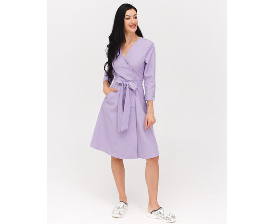 Изображение 7 Медицинское платье женское Прованс лавандовое р. 42, "БЕЛЫЙ ХАЛАТ" 178-353-677, Размер: 42, Цвет: лавандовый