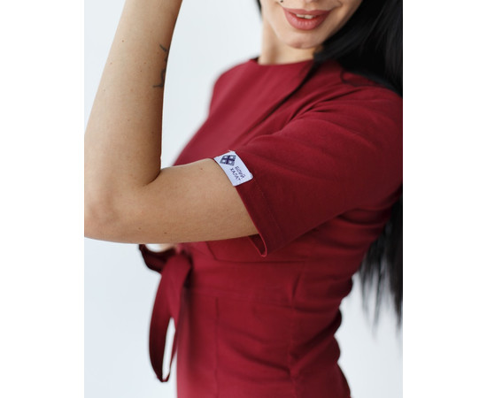 Зображення 5 Медична сукня жіноча Скарлетт марсала р. 40, "БІЛИЙ ХАЛАТ" 304-326-704, Розмір: 40, Цвет: марсала