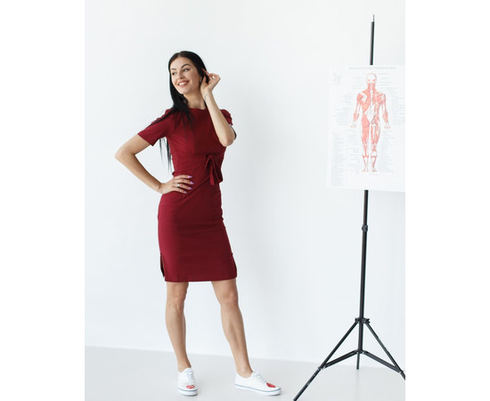 Зображення 6 Медична сукня жіноча Скарлетт марсала р. 40, "БІЛИЙ ХАЛАТ" 304-326-704, Розмір: 40, Цвет: марсала