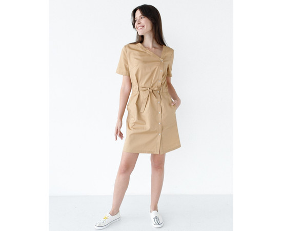 Изображение 8 Медицинская туника женская Наоми песочная р. 48, "БЕЛЫЙ ХАЛАТ" 151-323-679, Размер: 48, Цвет: песочный