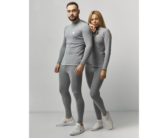 Изображение 10 Термобелье зимнее медицинское Колорадо серый меланж (унисекс) р. XL, "БЕЛЫЙ ХАЛАТ" 407-480-884, Размер: XL, Цвет: серый меланж