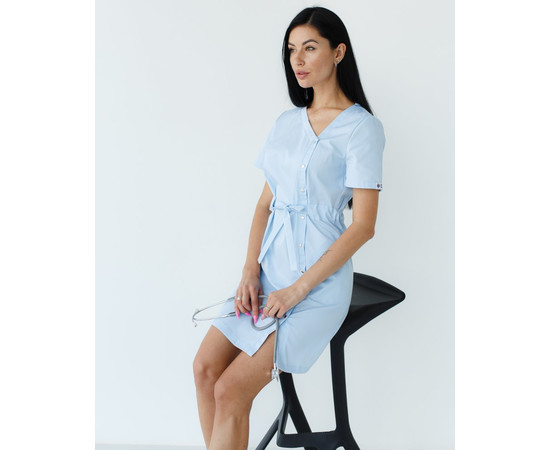 Зображення 8 Медична туніка жіноча Наомі блакитна р. 42, "БІЛИЙ ХАЛАТ" 151-462-679, Розмір: 42, Цвет: лазурный