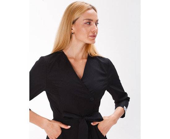 Зображення 4 Медична сукня жіноча Прованс чорна р. 46, "БІЛИЙ ХАЛАТ" 178-321-677, Розмір: 46, Цвет: чорний