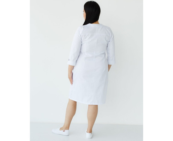 Зображення 2 Медичний жіночий халат Валері білий +SIZE р. 52, "БІЛИЙ ХАЛАТ" 156-324-677, Розмір: 52, Цвет: білий