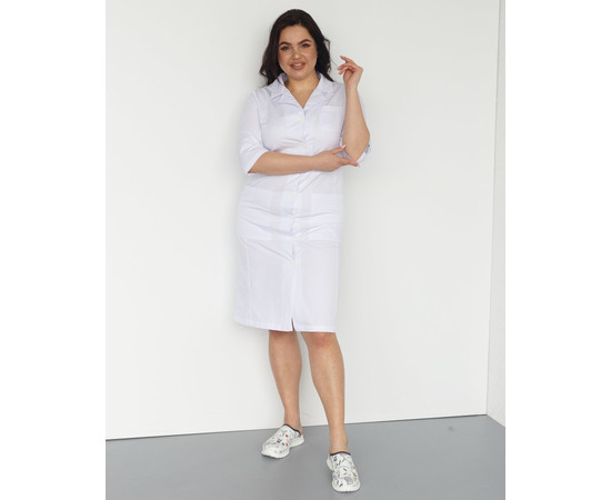 Зображення 2 Медичний жіночий халат Софі білий +SIZE р. 54, "БІЛИЙ ХАЛАТ" 306-324-677, Розмір: 54, Цвет: білий