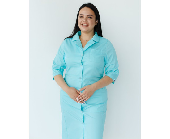 Изображение 3 Медицинский халат женский Софи ментол +SIZE р. 52, "БЕЛЫЙ ХАЛАТ" 306-441-677, Размер: 52, Цвет: ментол