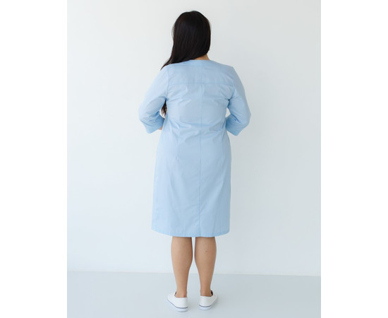 Зображення 3 Медичний жіночий халат Валері блакитний +SIZE р. 48, "БІЛИЙ ХАЛАТ" 156-462-677, Розмір: 48, Цвет: блакитний