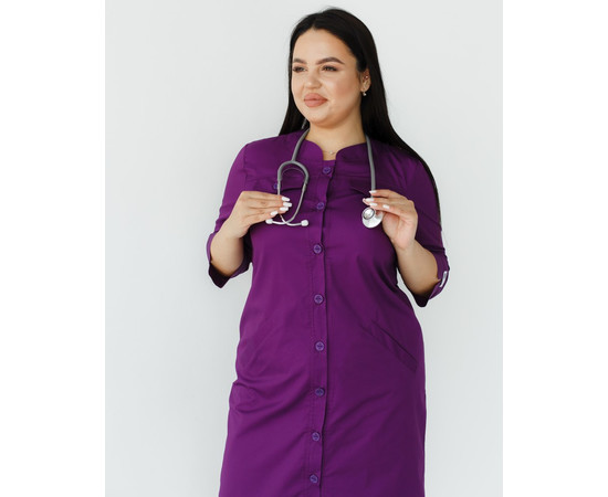 Зображення 3 Медичний жіночий халат Валері фіолетовий +SIZE р. 50, "БІЛИЙ ХАЛАТ" 156-335-677, Розмір: 50, Цвет: фиолетовый