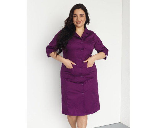 Зображення 3 Медичний жіночий халат Софі фіолетовий +SIZE р. 52, "БІЛИЙ ХАЛАТ" 306-335-677, Розмір: 52, Цвет: фиолетовый