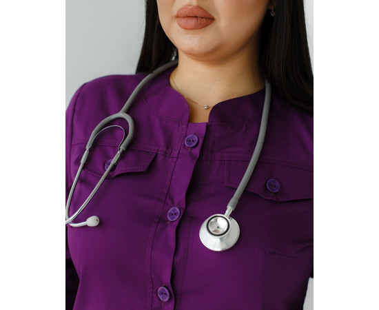 Зображення 4 Медичний жіночий халат Валері фіолетовий +SIZE р. 52, "БІЛИЙ ХАЛАТ" 156-335-677, Розмір: 52, Цвет: фиолетовый