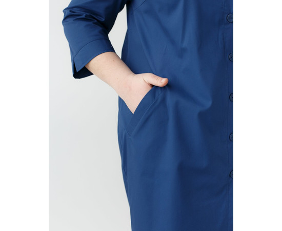 Зображення 4 Медичний жіночий халат Валері синій +SIZE р. 58, "БІЛИЙ ХАЛАТ" 156-322-677, Розмір: 58, Цвет: синий
