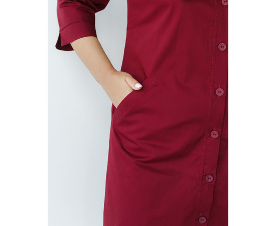 Изображение 4 Медицинский халат женский Валери марсала +SIZE р. 52, "БЕЛЫЙ ХАЛАТ" 156-326-677, Размер: 52, Цвет: марсала