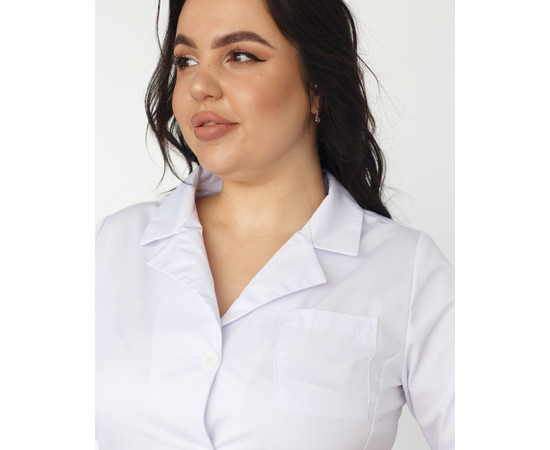 Зображення 4 Медичний жіночий халат Софі білий +SIZE р. 60, "БІЛИЙ ХАЛАТ" 306-324-677, Розмір: 60, Цвет: білий