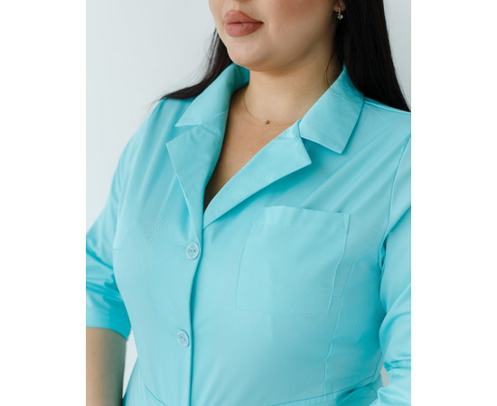 Изображение 4 Медицинский халат женский Софи ментол +SIZE р. 50, "БЕЛЫЙ ХАЛАТ" 306-441-677, Размер: 50, Цвет: ментол