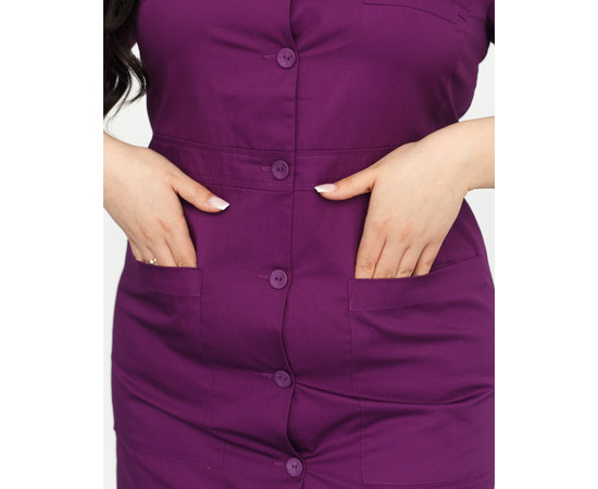 Зображення 5 Медичний жіночий халат Софі фіолетовий +SIZE р. 54, "БІЛИЙ ХАЛАТ" 306-335-677, Розмір: 54, Цвет: фиолетовый