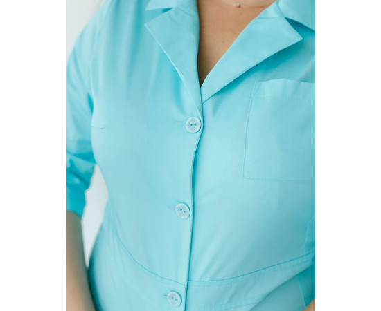 Зображення 5 Медичний жіночий халат Софі ментол +SIZE р. 54, "БІЛИЙ ХАЛАТ" 306-441-677, Розмір: 54, Цвет: ментол