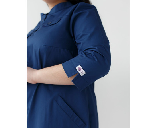 Зображення 5 Медичний жіночий халат Валері синій +SIZE р. 54, "БІЛИЙ ХАЛАТ" 156-322-677, Розмір: 54, Цвет: синий