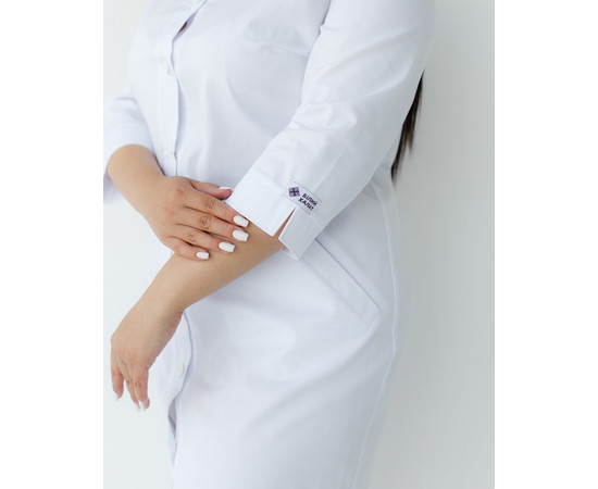 Зображення 5 Медичний жіночий халат Валері білий +SIZE р. 52, "БІЛИЙ ХАЛАТ" 156-324-677, Розмір: 52, Цвет: білий