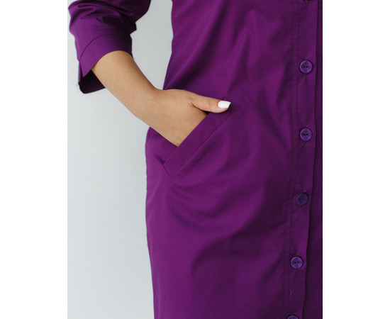 Зображення 5 Медичний жіночий халат Валері фіолетовий +SIZE р. 50, "БІЛИЙ ХАЛАТ" 156-335-677, Розмір: 50, Цвет: фиолетовый
