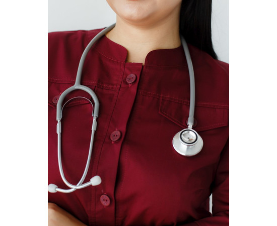 Изображение 6 Медицинский халат женский Валери марсала +SIZE р. 52, "БЕЛЫЙ ХАЛАТ" 156-326-677, Размер: 52, Цвет: марсала