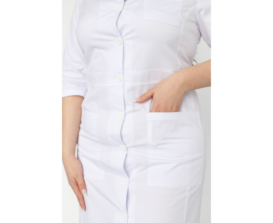 Зображення 6 Медичний жіночий халат Софі білий +SIZE р. 60, "БІЛИЙ ХАЛАТ" 306-324-677, Розмір: 60, Цвет: білий