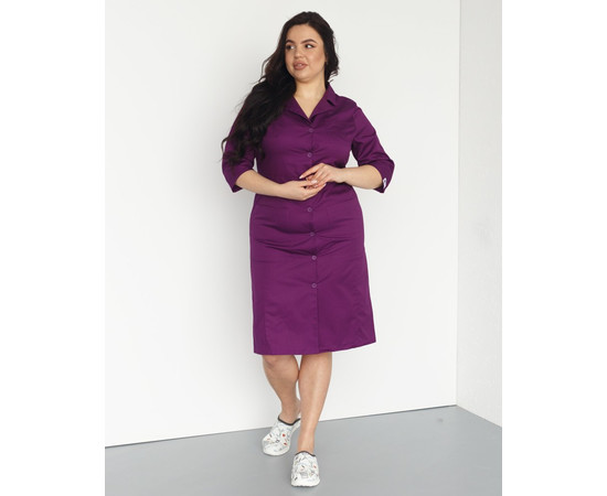 Зображення 7 Медичний жіночий халат Софі фіолетовий +SIZE р. 52, "БІЛИЙ ХАЛАТ" 306-335-677, Розмір: 52, Цвет: фиолетовый